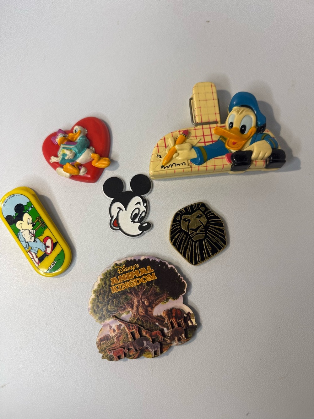 Vintage Disney Parks Magnet Lot - Donald Duck Clip, Animal Kingdom &
